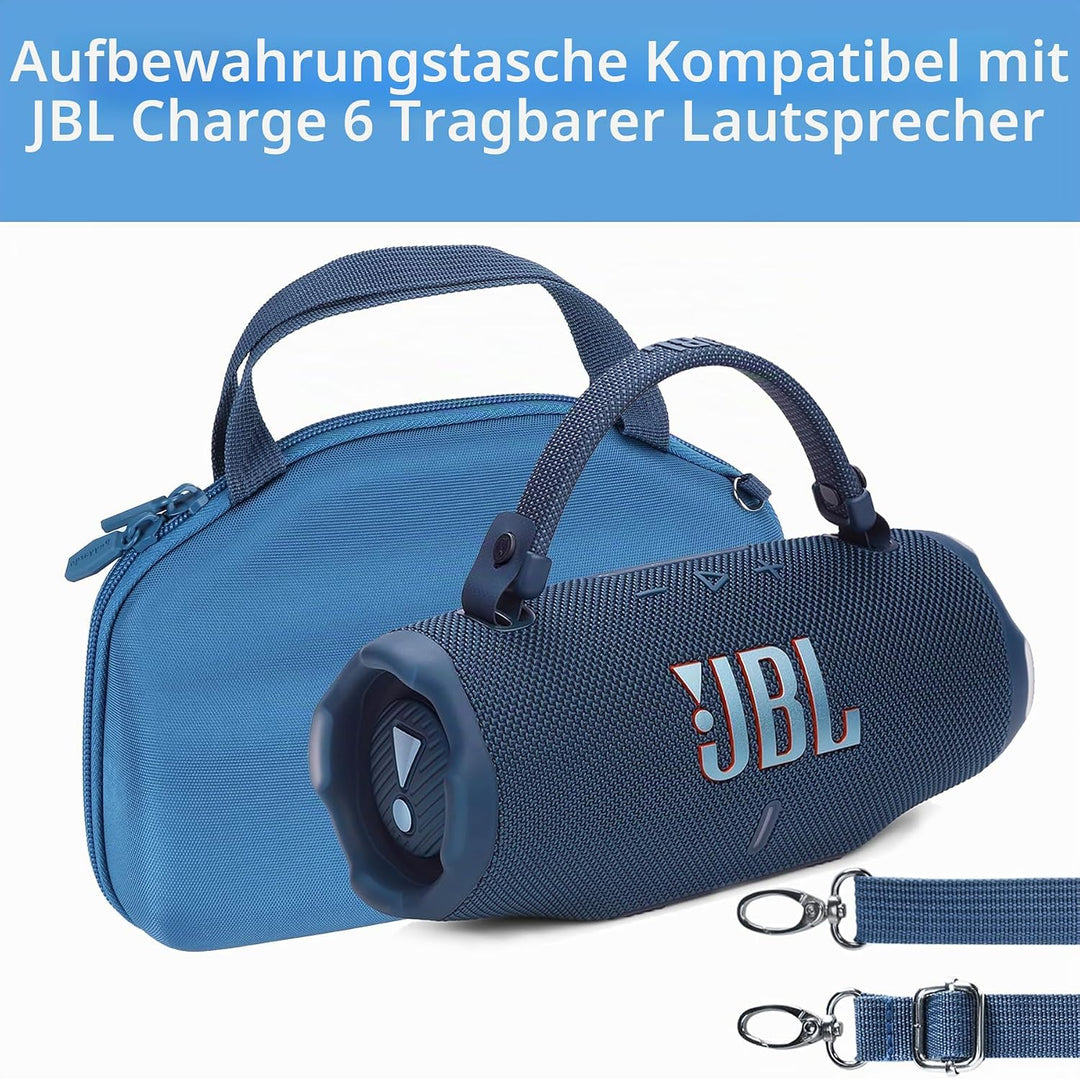 Hart Schutzhülle kompatibel mit JBL Charge 6 Lautsprecher Dunkelblau, Dunkelblau