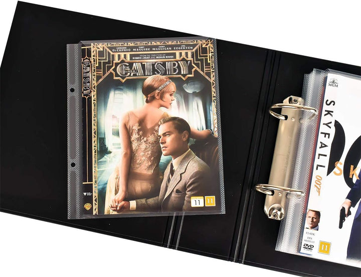 3L DVD Aufbewahrung - Kombipack mit 100 DVD Hüllen &amp; 4 DVD Ordner - Praktisches Aufbewahrungssystem
