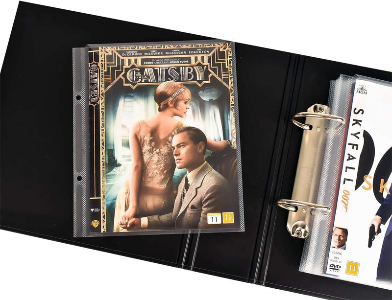 3L DVD Hüllen mit Ringbuch Löcher zur DVD-Filme Aufbewahrung – 100 Stück - Praktisch für DVD Ordner
