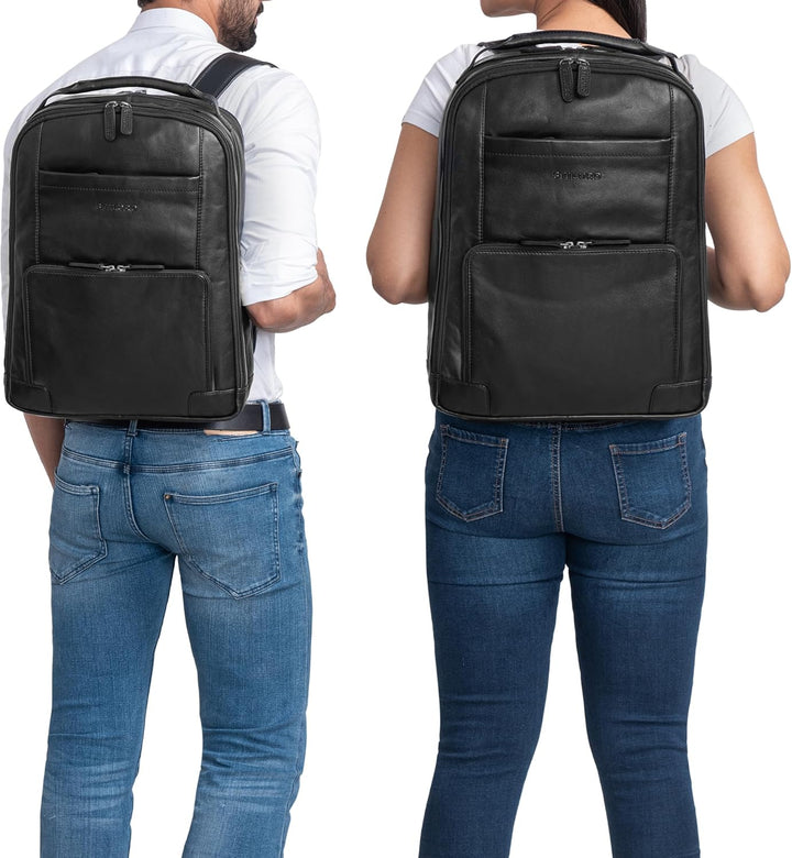 STILORD Harlow Leder Rucksack für Herren XL Businessrucksack Laptop Backpack 15 bis 17 Zoll Grosser