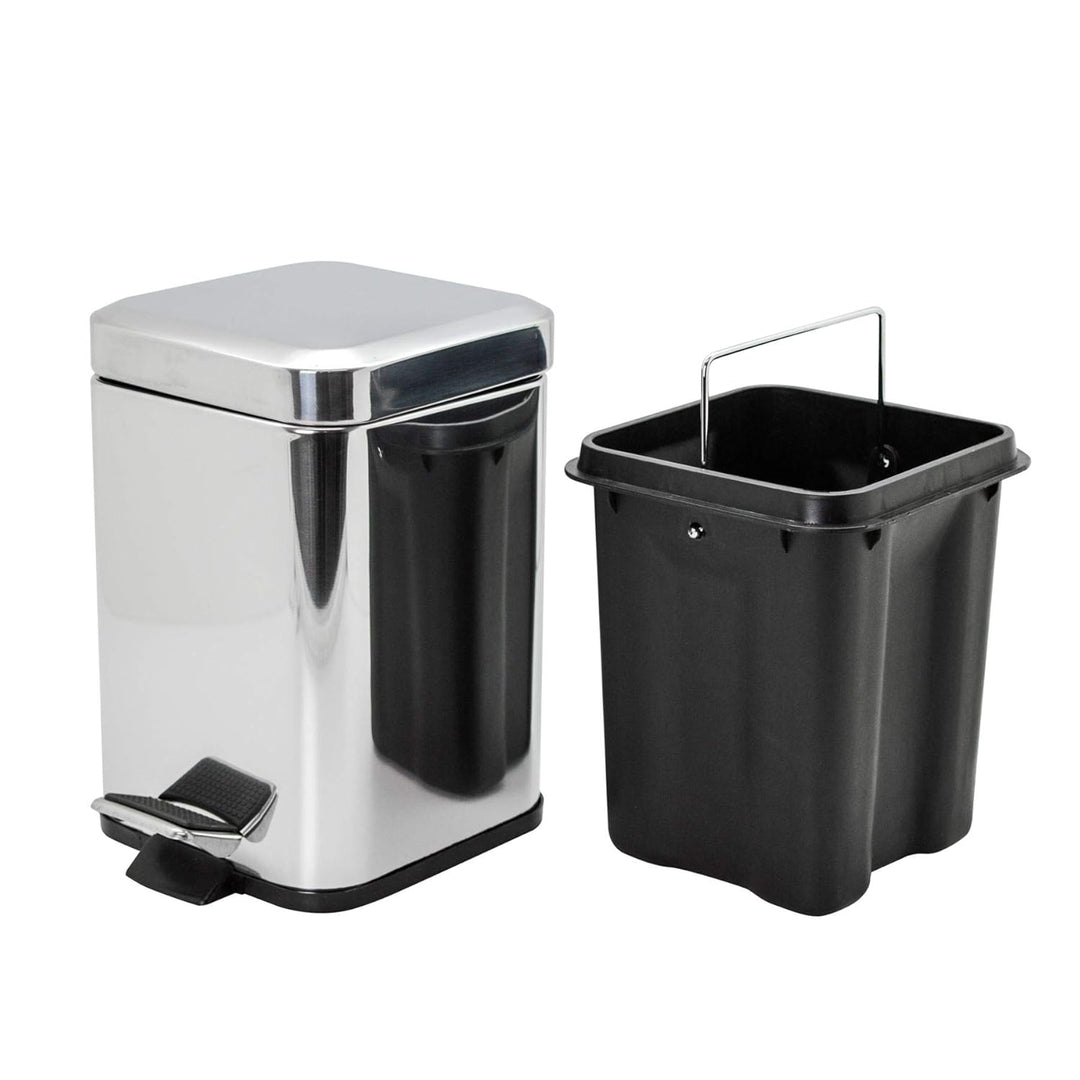 Harbour Housewares Square Badezimmerpedalbehälter - 3L - Chrom