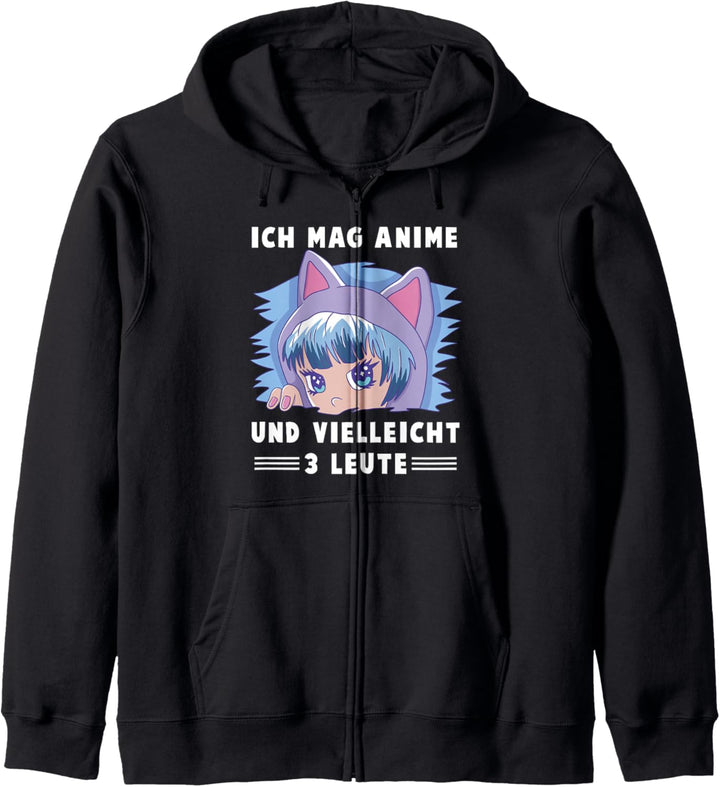 Ich mag Anime und vielleicht 3 Leute Kawaii anime Mädchen -B Kapuzenjacke