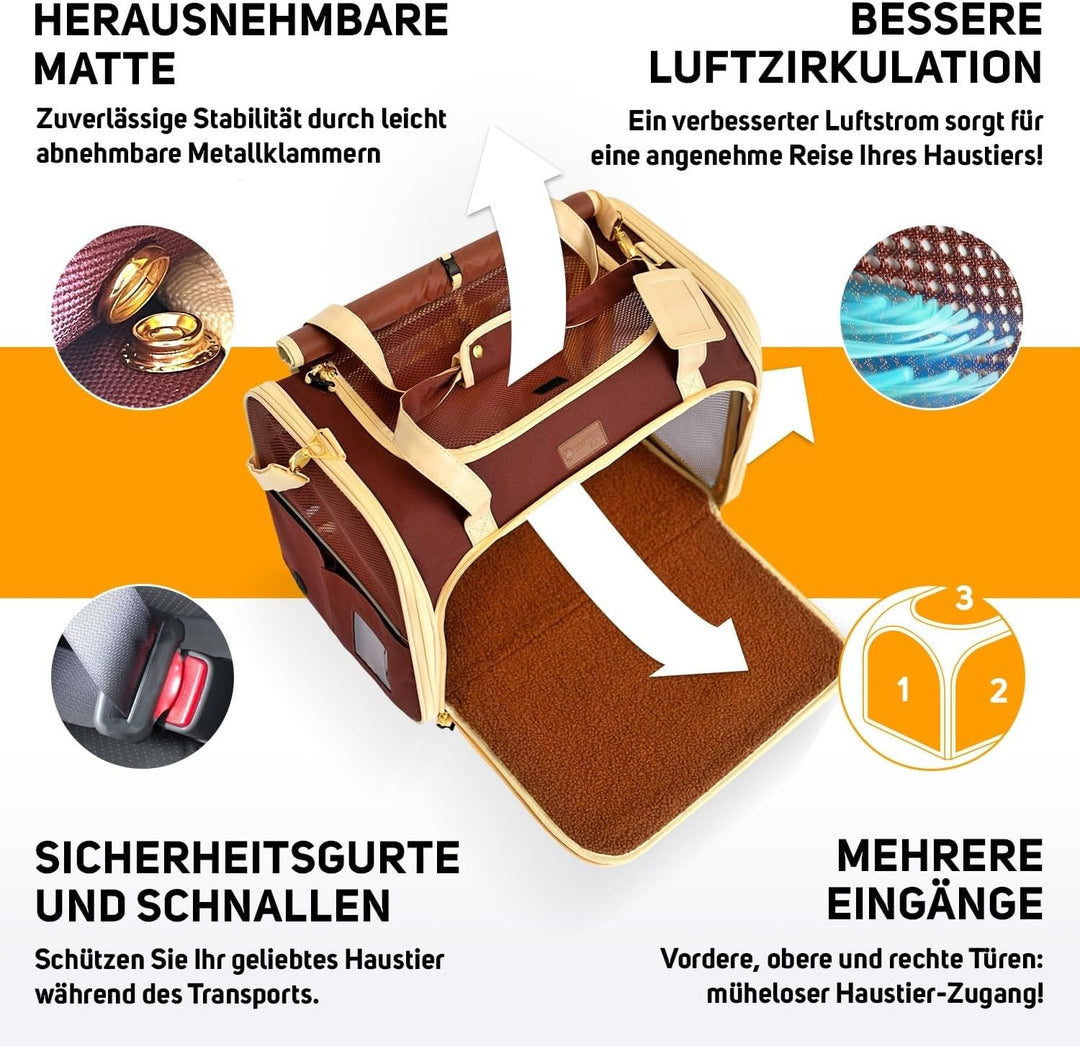 Transportbox Katze Hund Hundetasche für Kleine Hunde Katzentransportbox Katzen Transportboxen Hundet