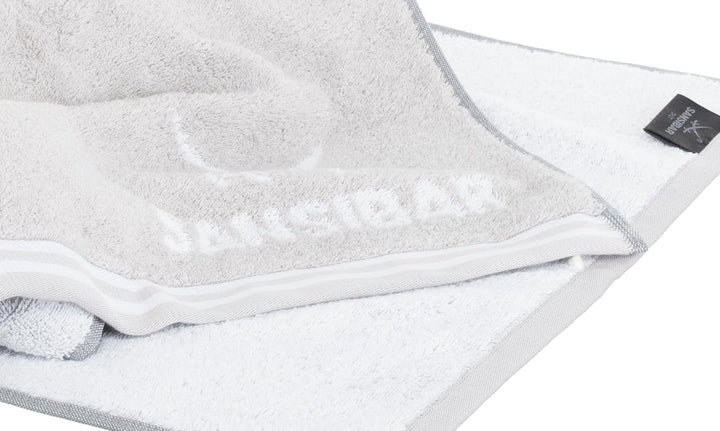 Sansibar Handtuch 4er Set 50x100 cm 100% Baumwolle Doubleface Frottiertuch gestreifte Borde Zweifarb