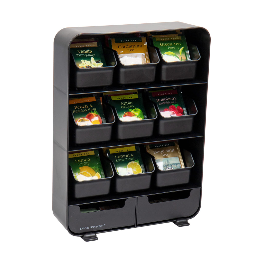 Mind Reader "Baggy" Teebeutel Stand und Organizer 180 Teebeutel 180 Tea Bags - Black, 180 Tea Bags -