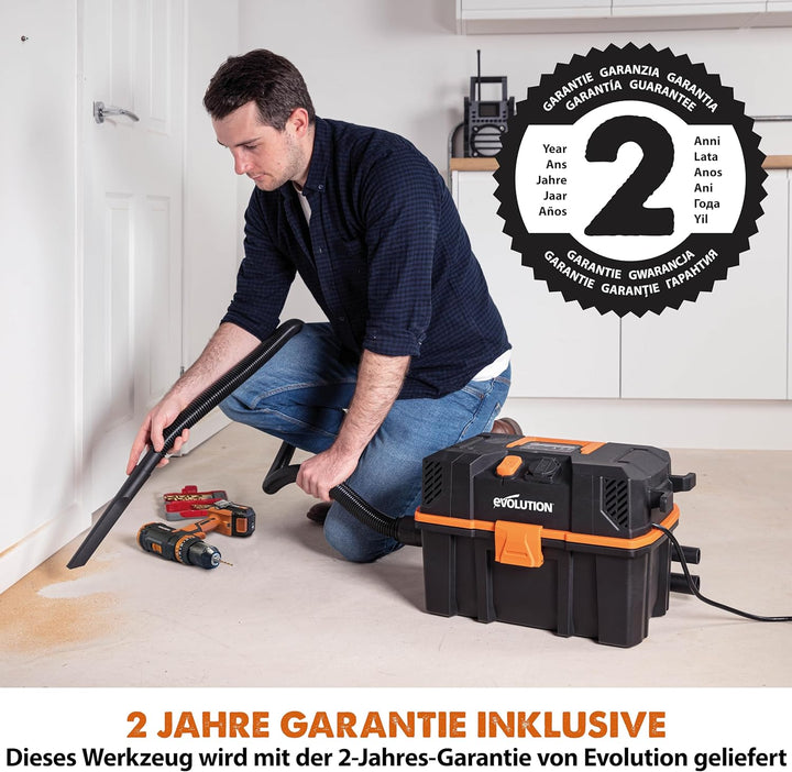 Evolution Power Tools R15VAC (EU) Nass-/Trockensauger, Black Kabelgebunden Mehrzwecksauger