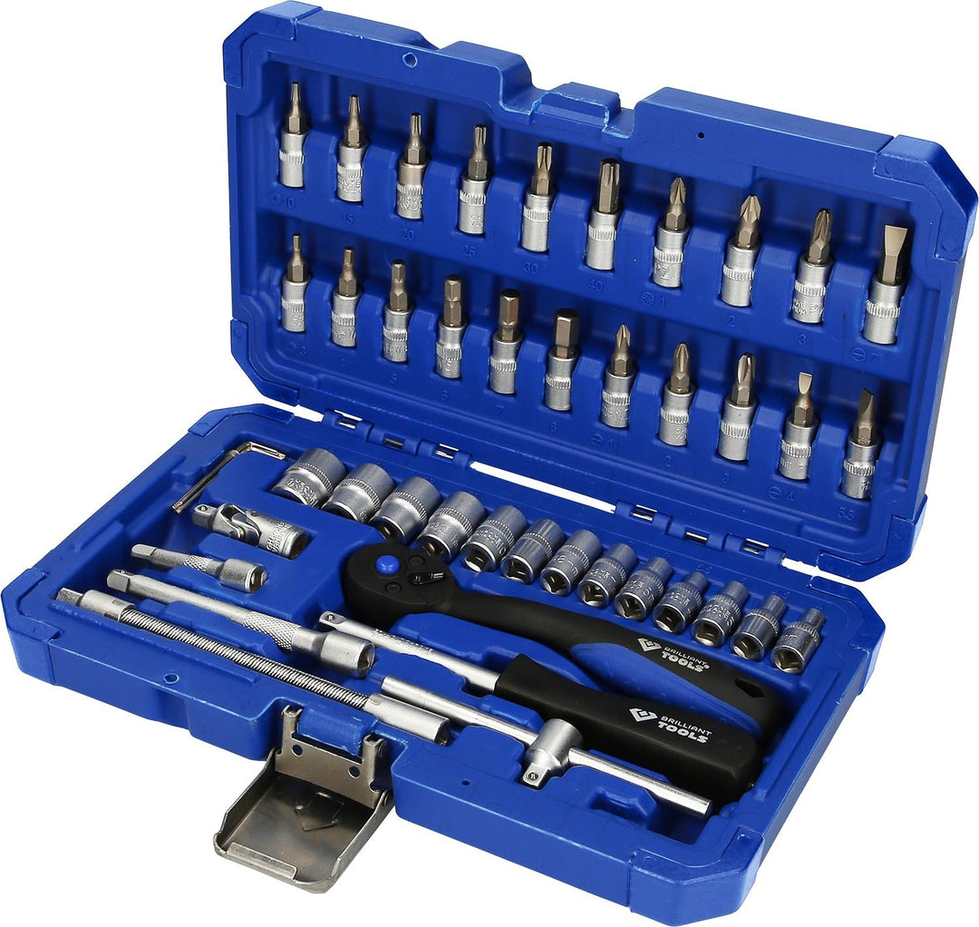 BRILLIANT TOOLS BT020046 1/4" Steckschlüssel-Satz, 46-tlg [Powered by KS TOOLS] 46-tlg., 46-tlg.
