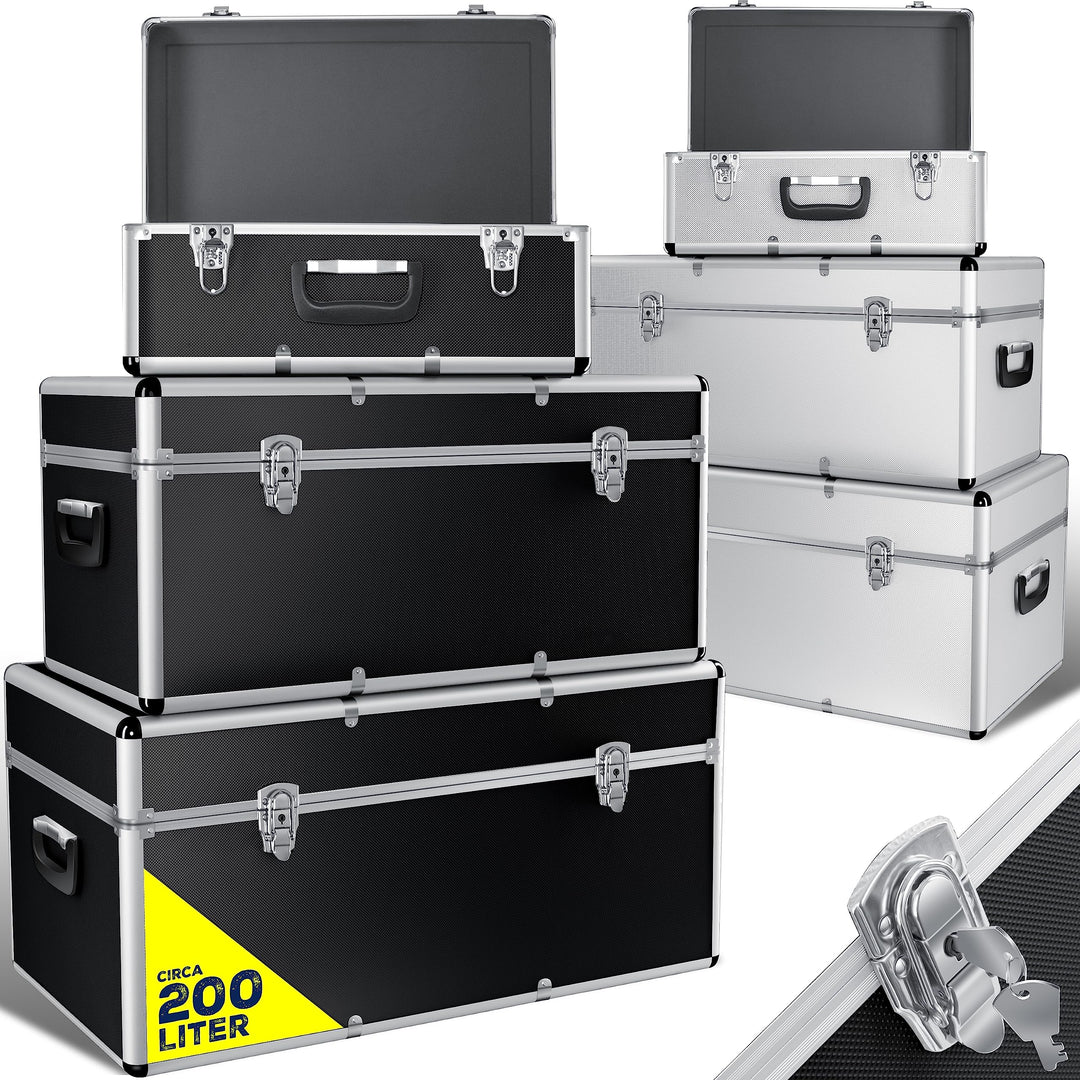 Masko® 3er SET Alu Boxen | Alubox | Alukiste | Werkzeugkoffer | Werkzeugkasten | Transportbox | Werk
