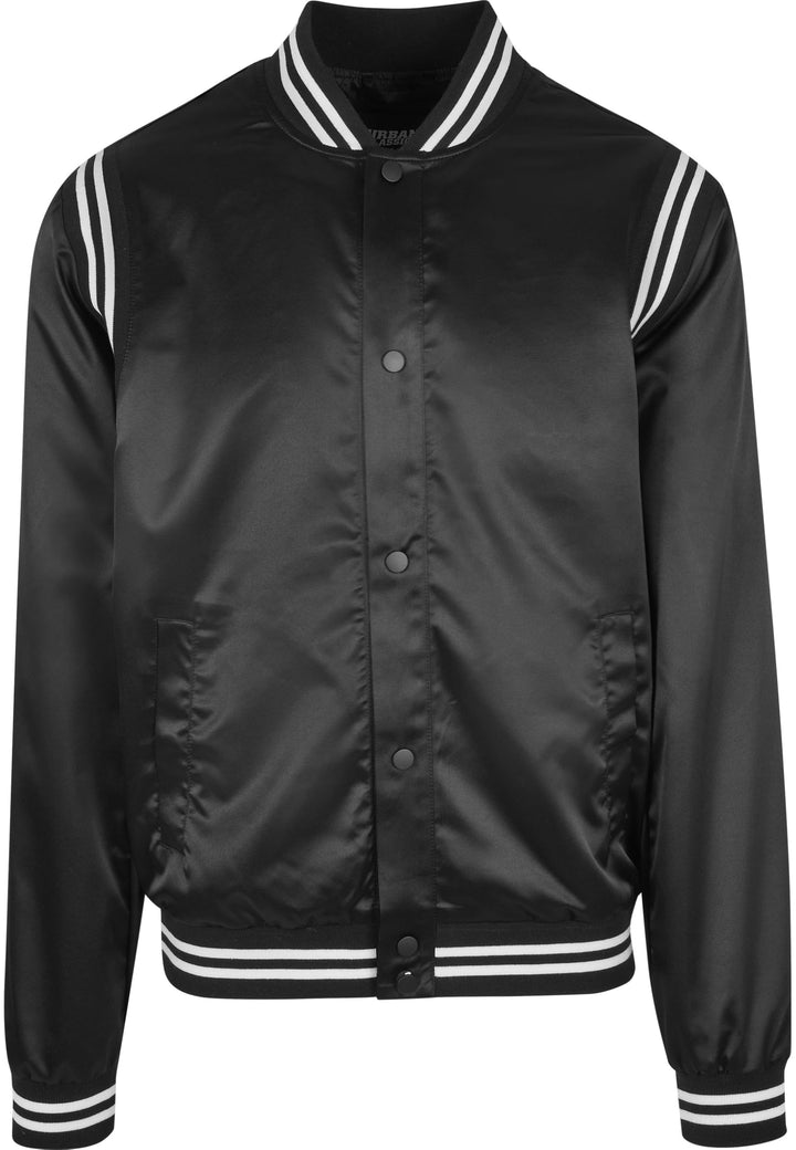 Urban Classics Herren Jacke Satin College Jacket, Varsity Jacke, glänzendes Material, für Männer, in