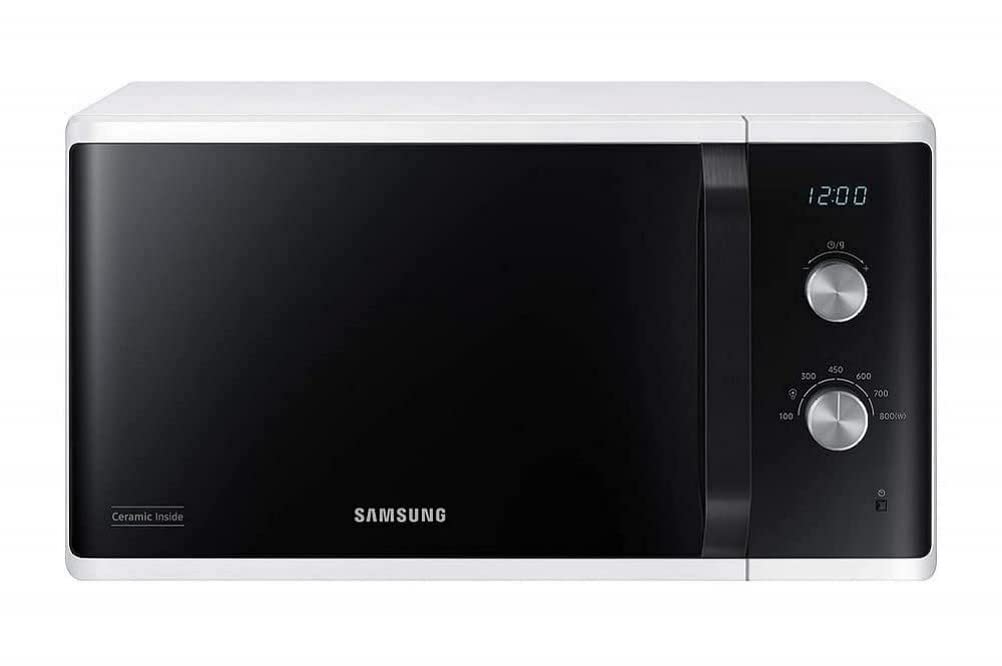 Samsung MW3500 Mikrowelle MS23K3614AW/EG / 800 W / 23 L Garraum / 48, 9 cm Breite / Kratzfester Kera