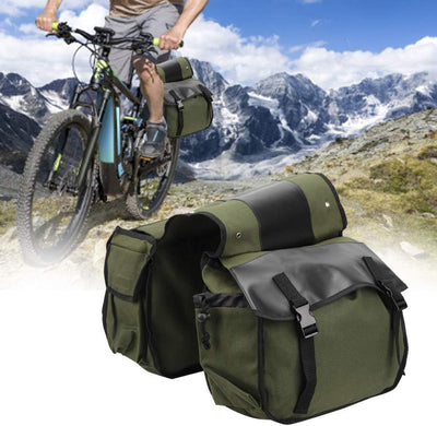 Leapiture Fahrrad-Rücksitztasche, Segeltuch-Reitausrüstungstasche, Gepäckaufbewahrungstasche, multif