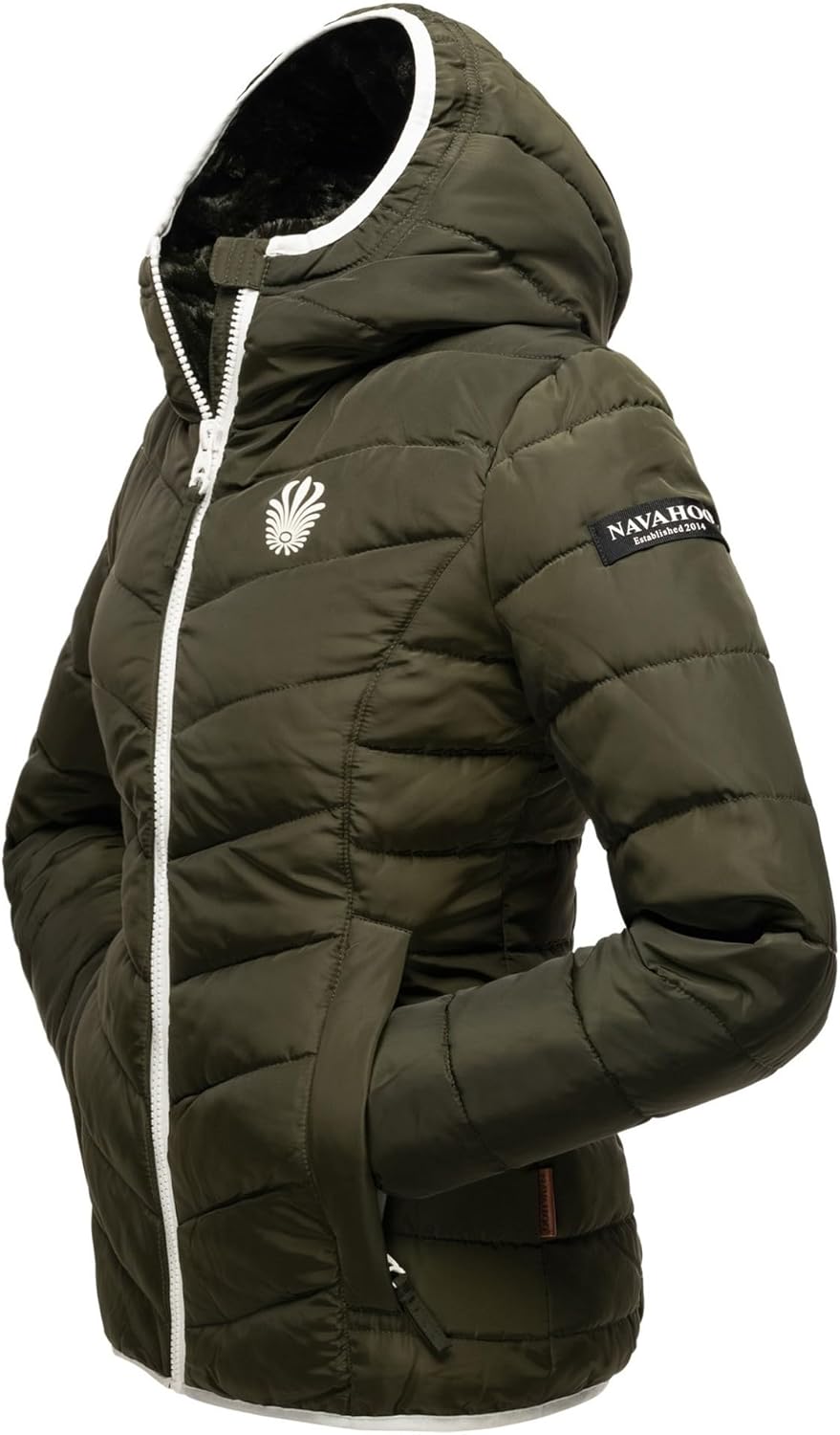 Navahoo Damen Jacke Steppjacke Übergangsjacke gesteppt Stepp Herbst B675 XS Olive, XS Olive