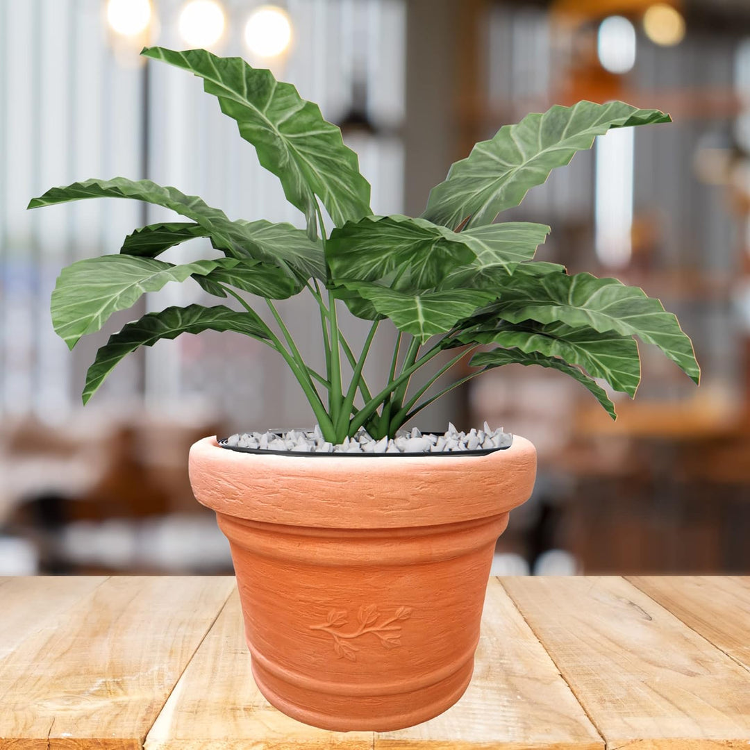 Terrastone Kunststoff Pflanzkübel - 60x56x45cm Blumenkübel wetterfest - Übertopf Pflanzgefäss mit De