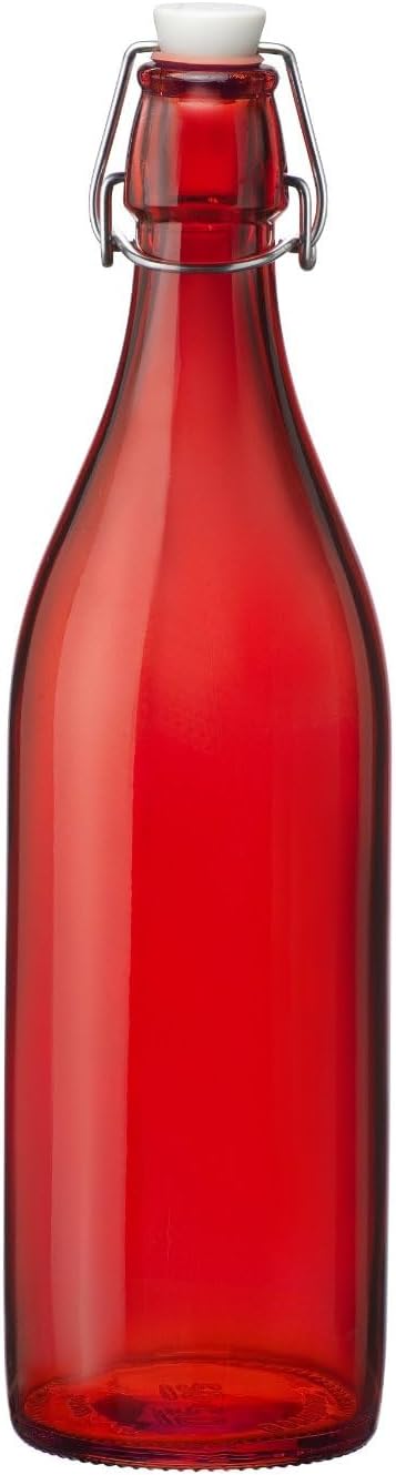 Bormioli Rocco Giara Green Glass Swing Top Bottle by Bormioli Rocco Silber, Silber 1000 ml