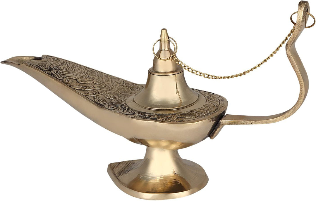 JMD Handcrafted Messing Aladdin Genie-Lampen: Räuchergefässe (12-Zoll-), 12-Zoll-