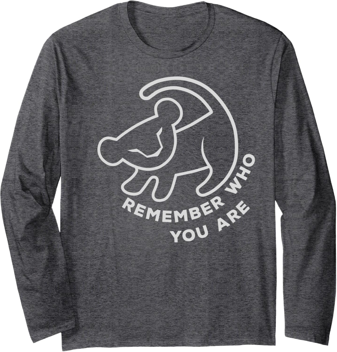 Disney The Lion King Simba Remember Who You Are Outline Langarmshirt