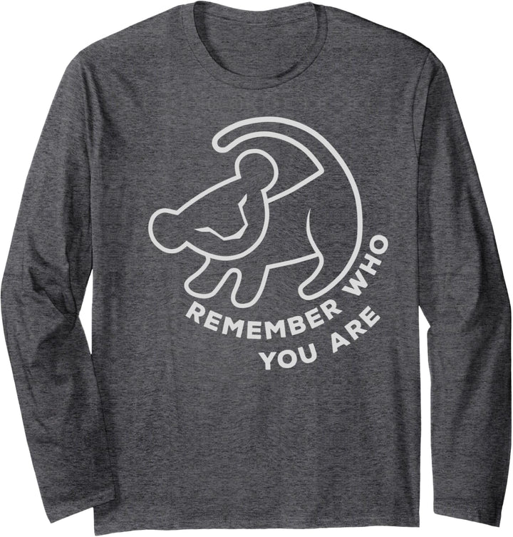 Disney The Lion King Simba Remember Who You Are Outline Langarmshirt