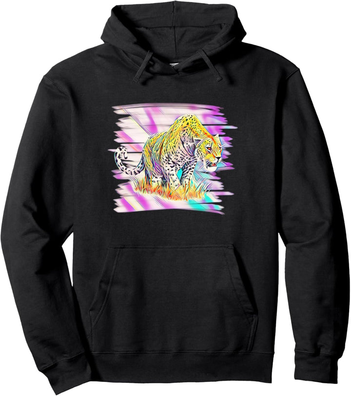 Leopard Motiv Raubkatzen Katzen Afrika Tiere Leoparden Pullover Hoodie