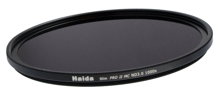 HAIDA Slim Graufilter PRO II MC (mehrschichtvergütet) ND1000x 62mm - Schlanke Fassung + Cap mit Inne