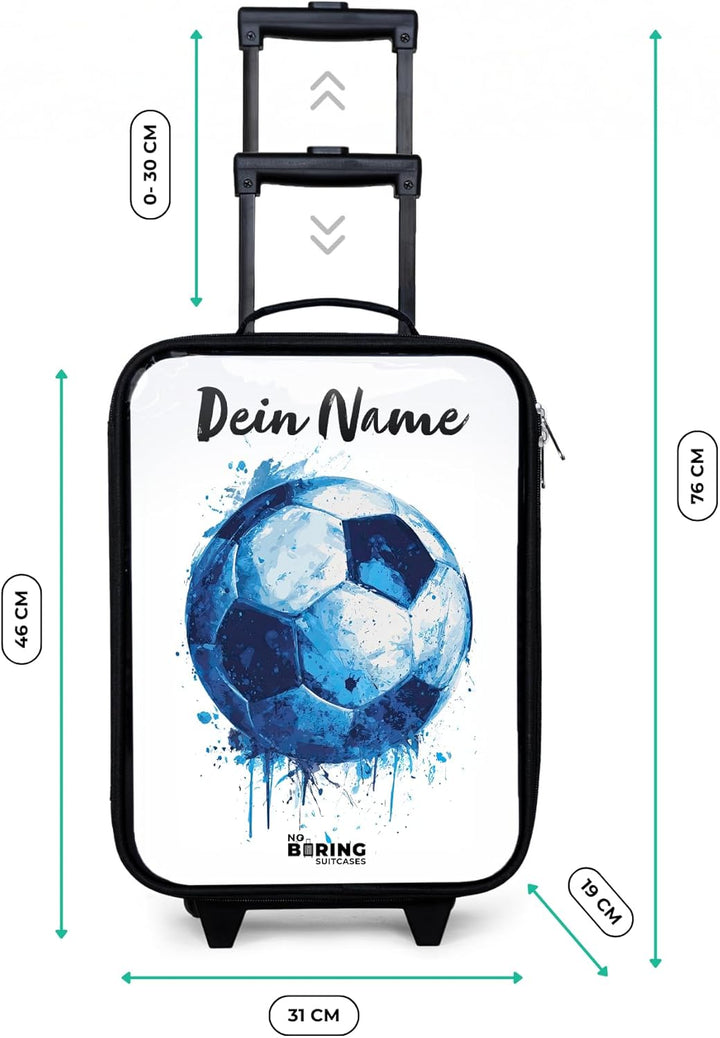 NoBoringSuitcases.com® Kinderkoffer Klein Personalisiert mit Name 48x31x19 cm Reisekoffer Kleiner Ki