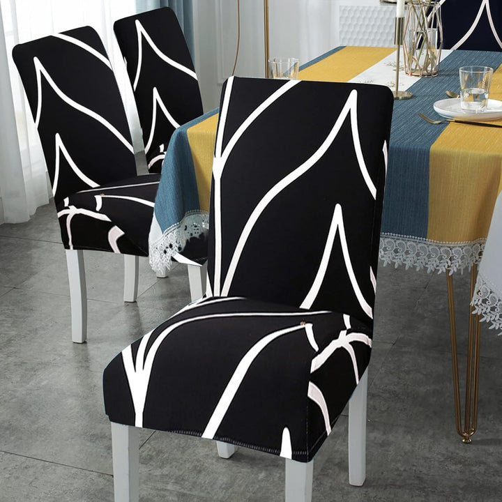 Jaotto Stuhlhussen 6 Stück Universal, Stuhlhusse Stretch 6er Set Moderne, Stuhlhussen Schwingstühle