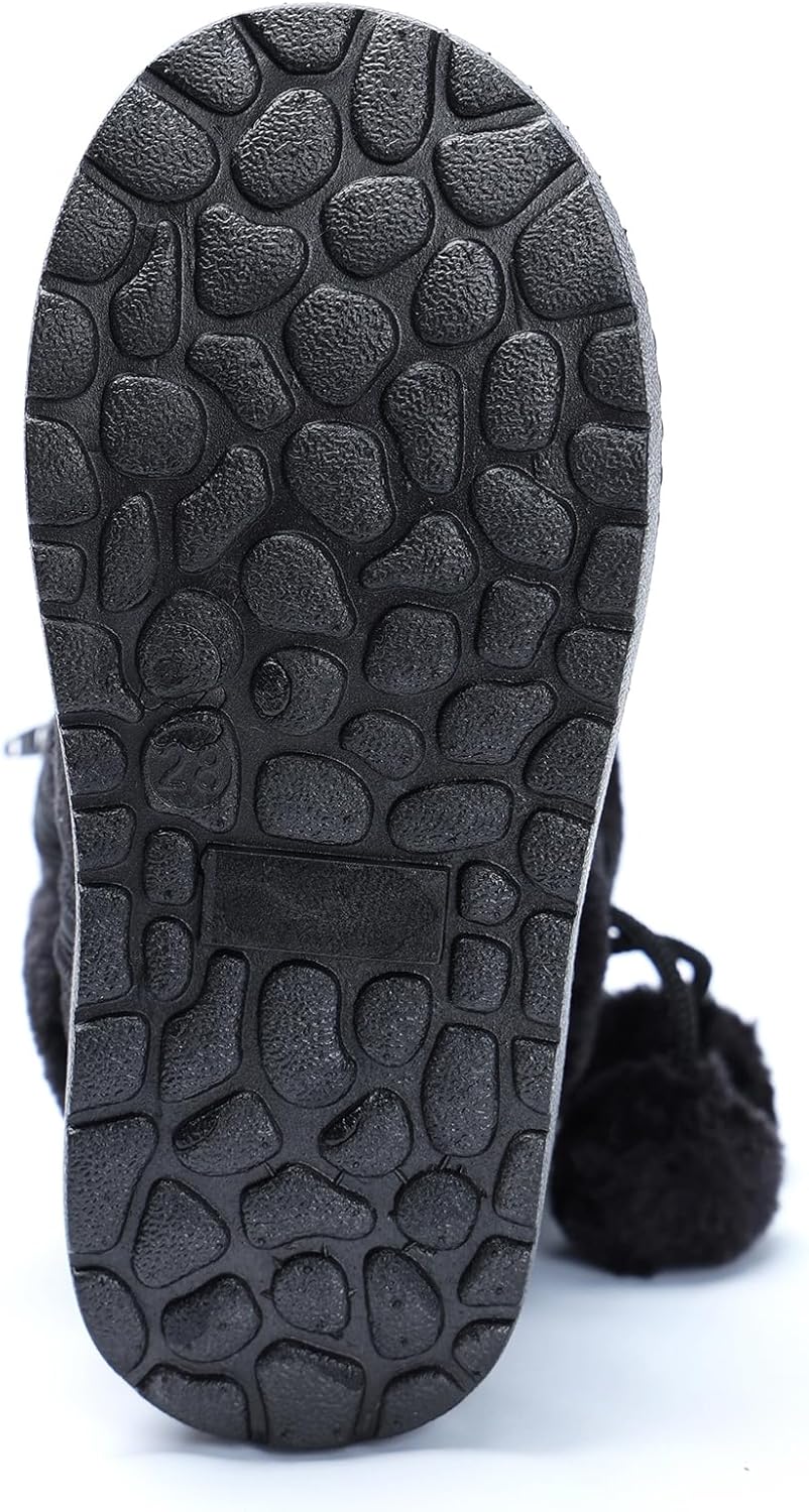 Yeeteepot Mädchen Warm Gefütterte Schneestiefel Baby Kinder Plüsch Winterstiefel Flach rutschfeste S