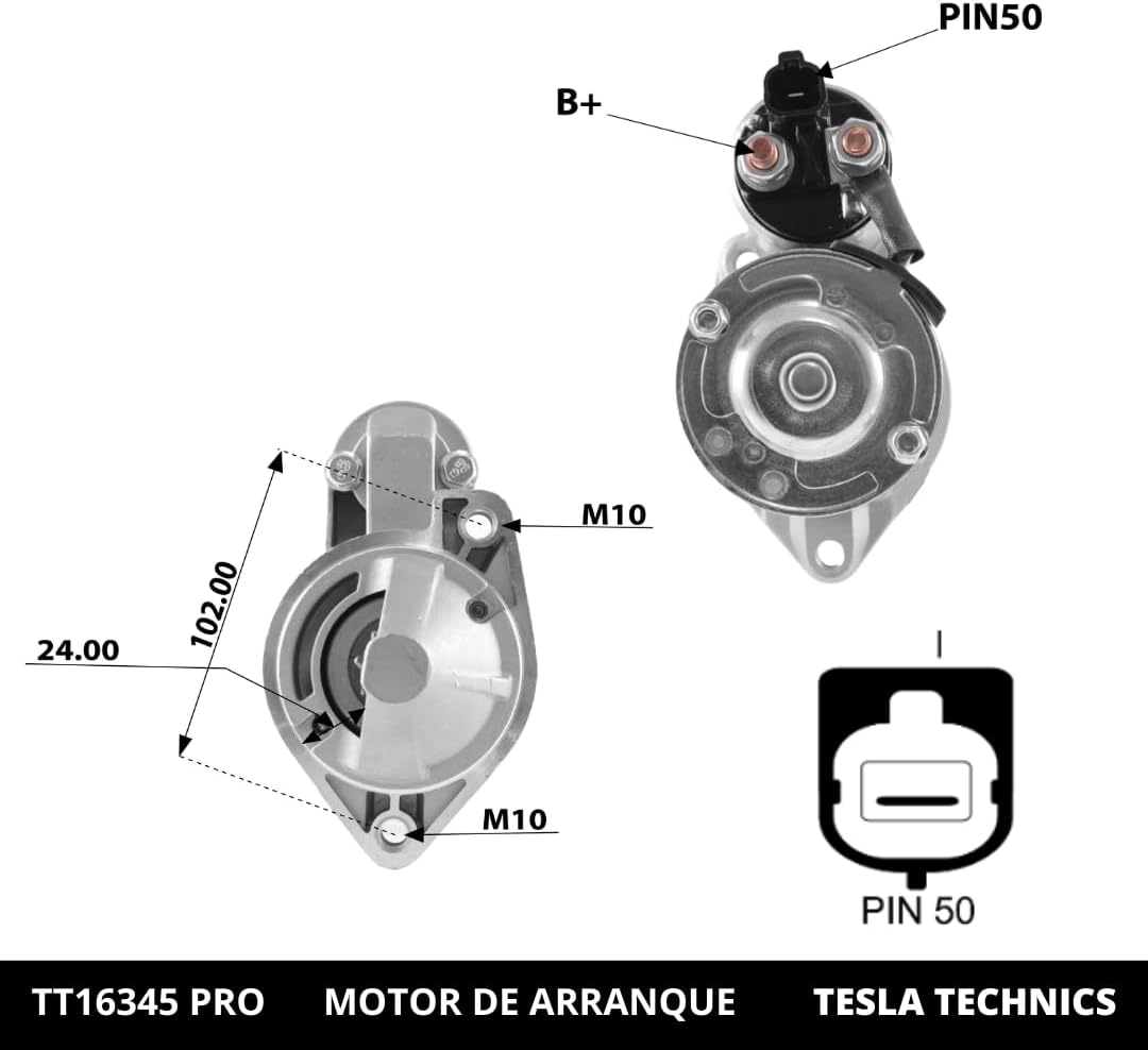 TT16345 PRO. Anlasser 12V, Anlasser 1.80 KW, kompatibel mit HYUNDAI, KIA, starter motor für, Anlasse