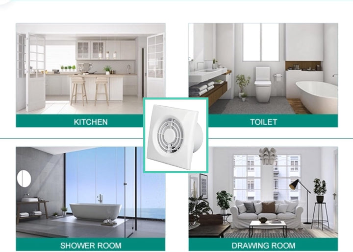 IN-OV - M100 (ø 100 mm) – Abluftventilator + Rückschlagventil, 10 W-95 m³/h, Badezimmer, Küche, Büro