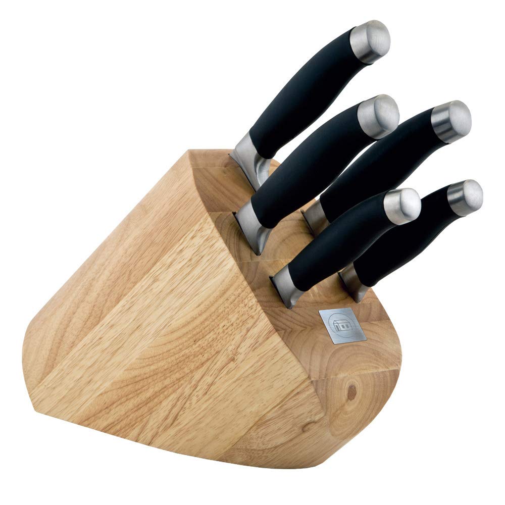 CS Kochsysteme 045777 Schneidwaren, Edelstahl, 6-teilig, schwarz, 38 x 28,3 x 19,39 cm