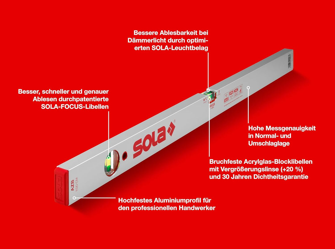 Sola 1011301 2.568.704,5 cm AZB 254 cm, rot, 100 cm 1000 mm, 1000 mm