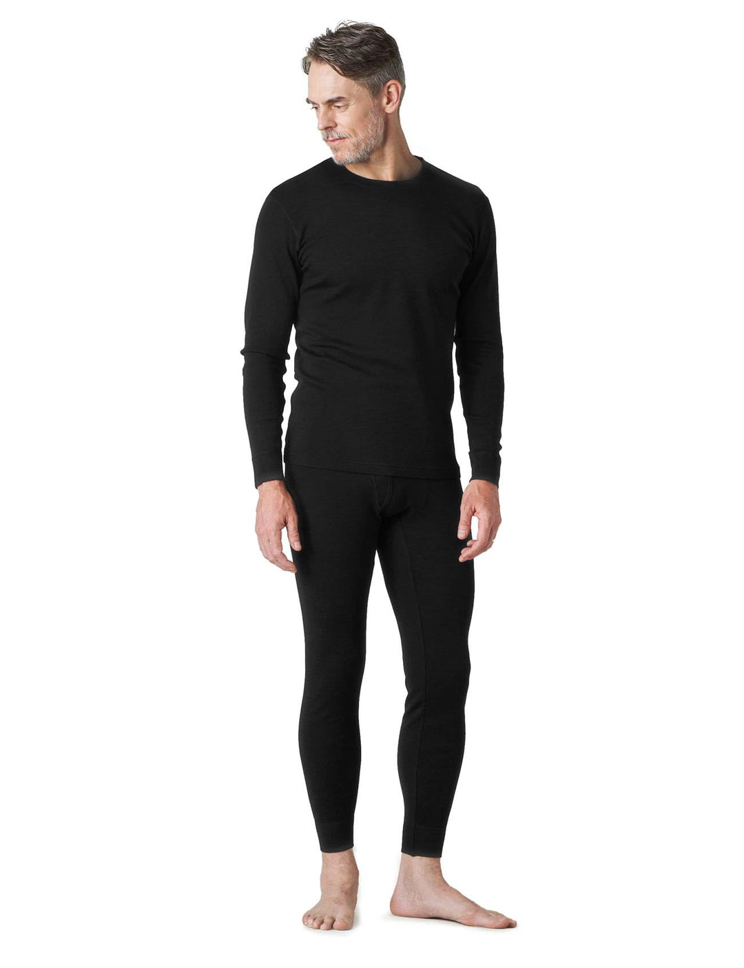 LAPASA Herren 100% Merinowolle Thermounterwäsche Set, Premium Merino Wolle Unterhemd & Unterhosen, T