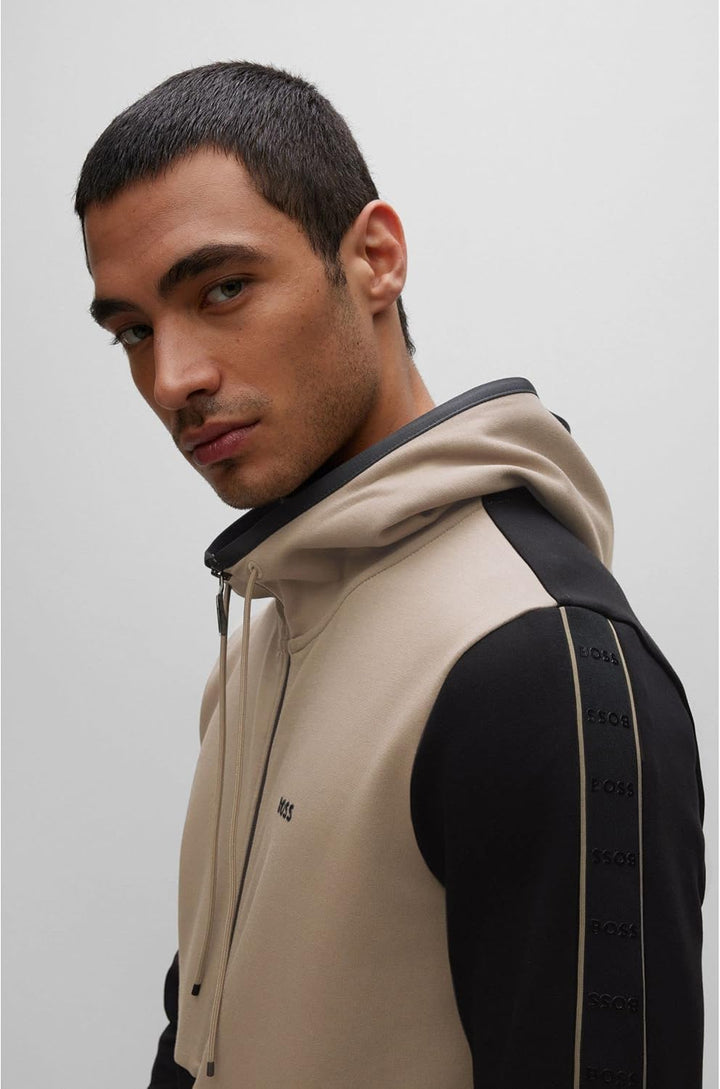 BOSS Athleisure Herren Sweatjacke Saggy Schwarz X-Large