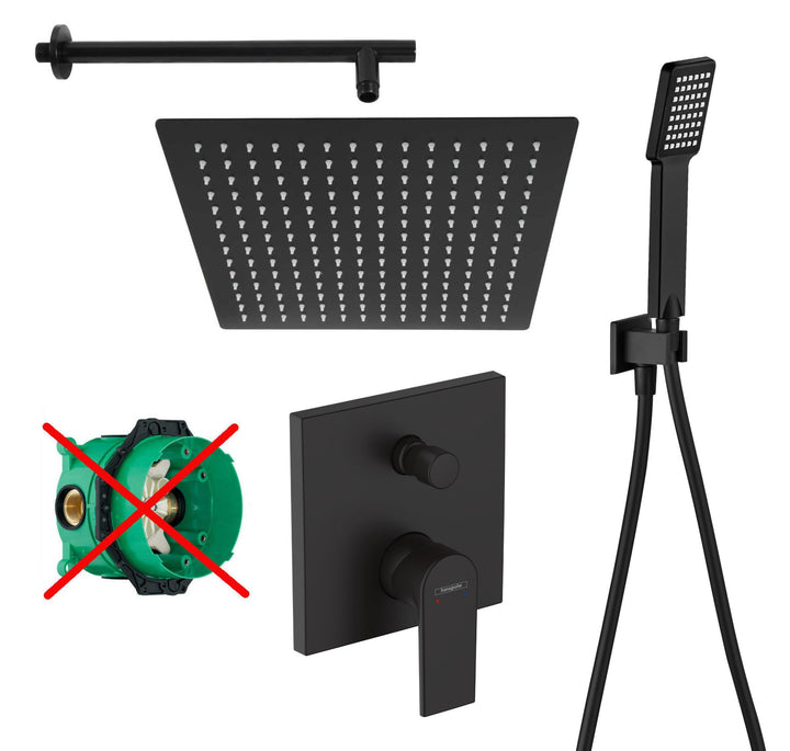 vanvilla Duschsystem mit Unterputz Duscharmatur von Hansgrohe Einhebelmischer und vanvilla Regendusc