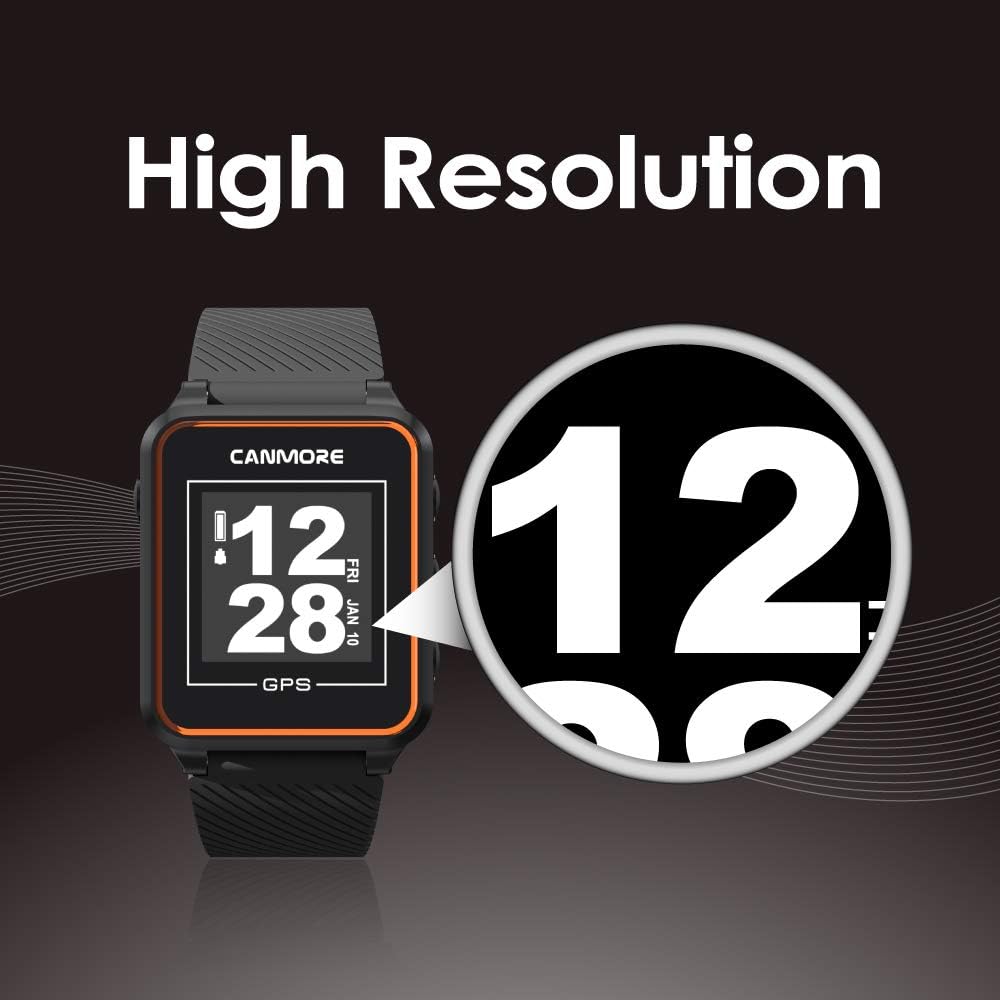 Canmore TW356 Golf-GPS-Uhr für Damen und Herren, kostenloses Update, grosses LCD-Display, Upgrade-IC