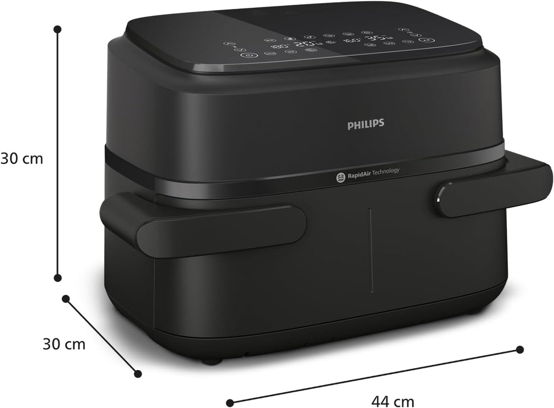 PHILIPS Airfryer XXL NA351/00 7,1 l Fassungsvermögen Doppeltank 6 Voreinstellungen 2450 W