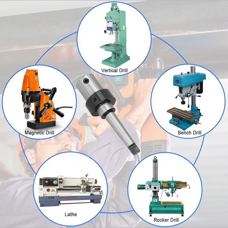 Ringschneidendorn für Bohrmaschine, Morsekegel 2 (MT2) bis 3/4"Weldon-Schaft mit Kühlsystem für den