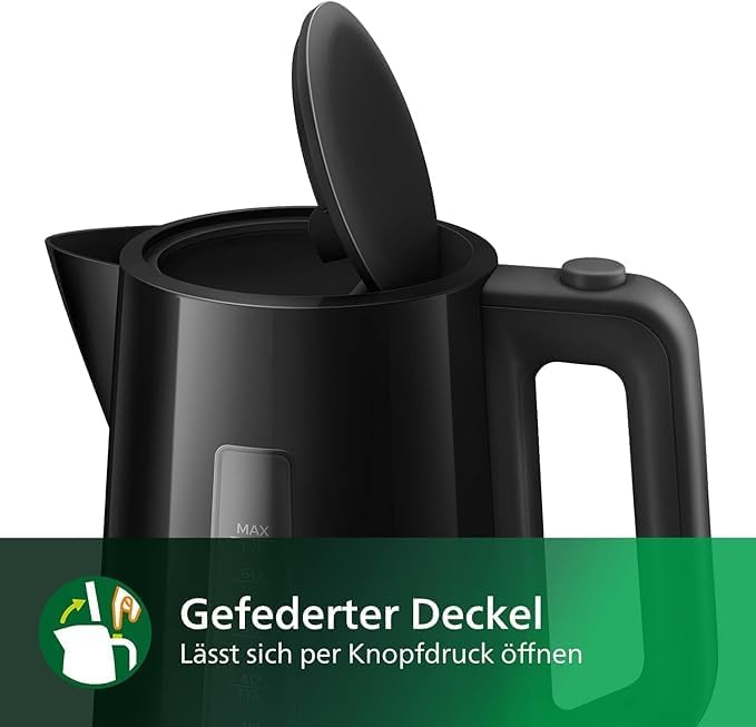 Philips Wasserkocher – 1.7 L Fassungsvermögen mit Kontrollanzeige, Pirouettenbasis, 2200 Watt, 16 x