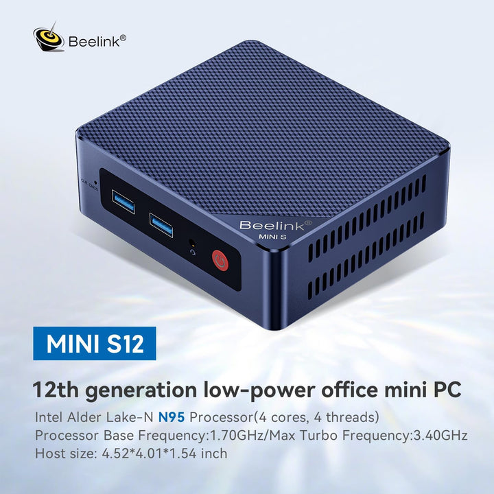 Beelink MINI-S13 Mini PC, Intel Twin Lake-N150 Processor (bis zu 3.60GHz) Mini Computer Windows 11 H