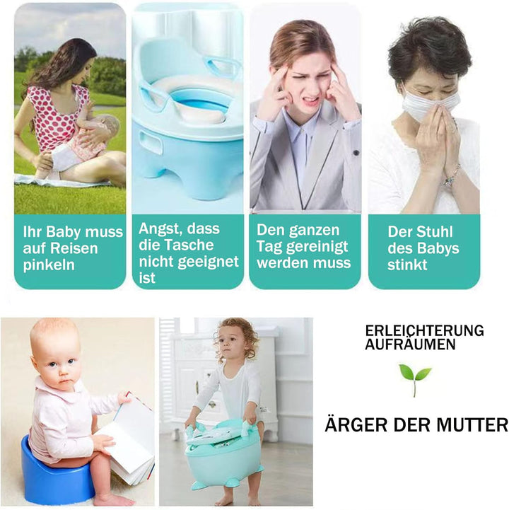 MIUPOO Baby Töpfchenbeutel,Tragbare Reise Töpfchen Stuhl Taschen Universal mit Eine Einziehbare Öffn