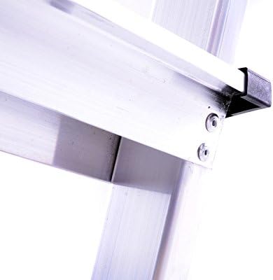 DRABEST Trittleiter Klapptritt Aluleiter Haushaltsleiter beidseitig begehbar 2 x 2 Stufen bis 125 kg