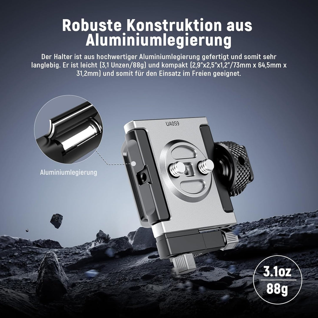 Neewer Universelle SSD-Halterung mit Kaltschuh/Kabelklemme, 4,1 cm - 6,6 cm für T5 T7 T9 SSD, kompat