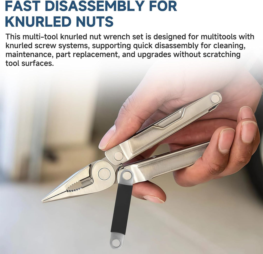 2er-Pack Rändelmutter-Entfernungsschlüssel-Set für Multi-Tool-Demontage, mittleres & grosses Edelsta