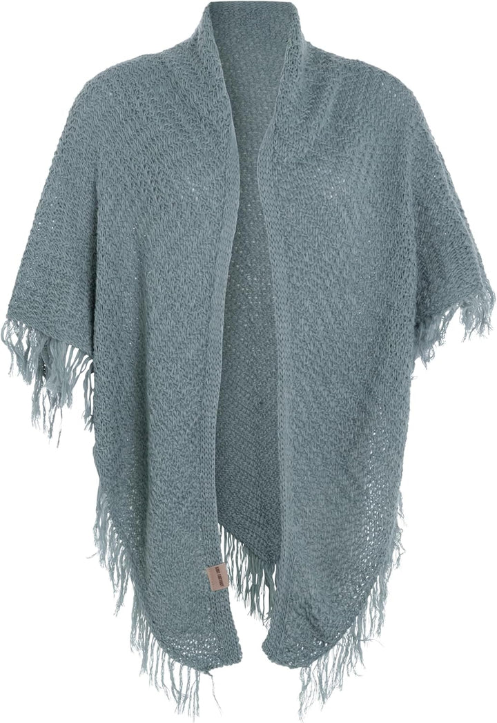 KNIT FACTORY - Dreiecksschal Amber - Damen Strickschal mit Wolle - Umschlagtuch für den Herbst und W