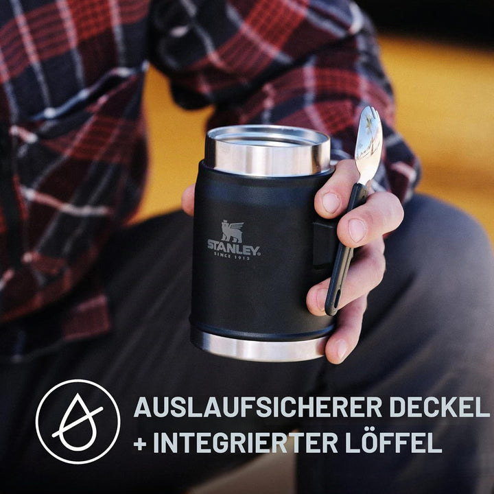 STANLEY Classic Legendary Thermobehälter Für Essen Mit Göffel 400 ml - Hält 7 Stunden Heiss Oder Kal