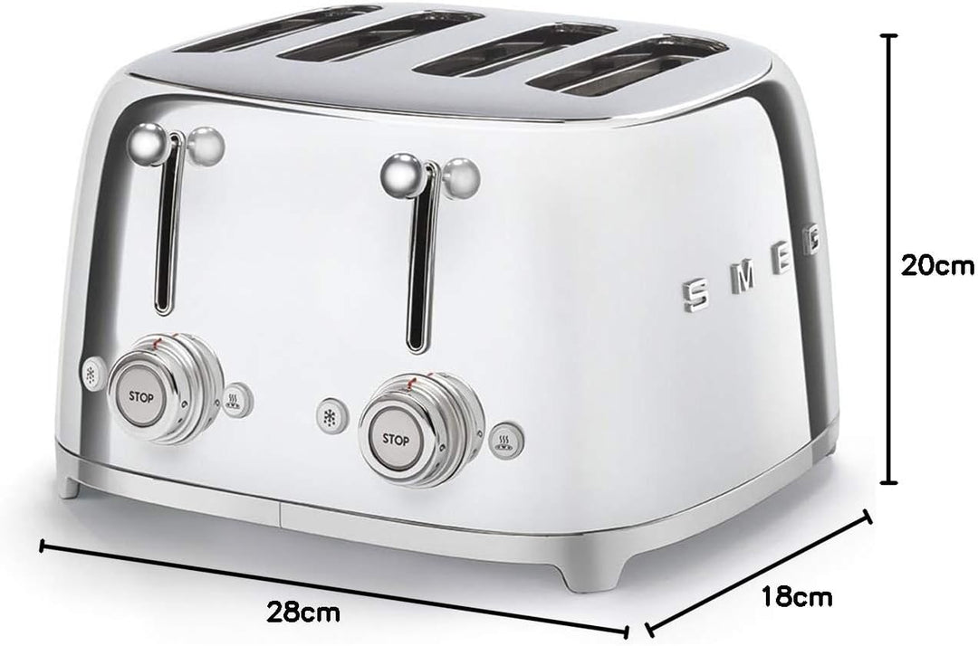 Smeg TSF03SSEU Toaster, 2000, Metall, Chrome