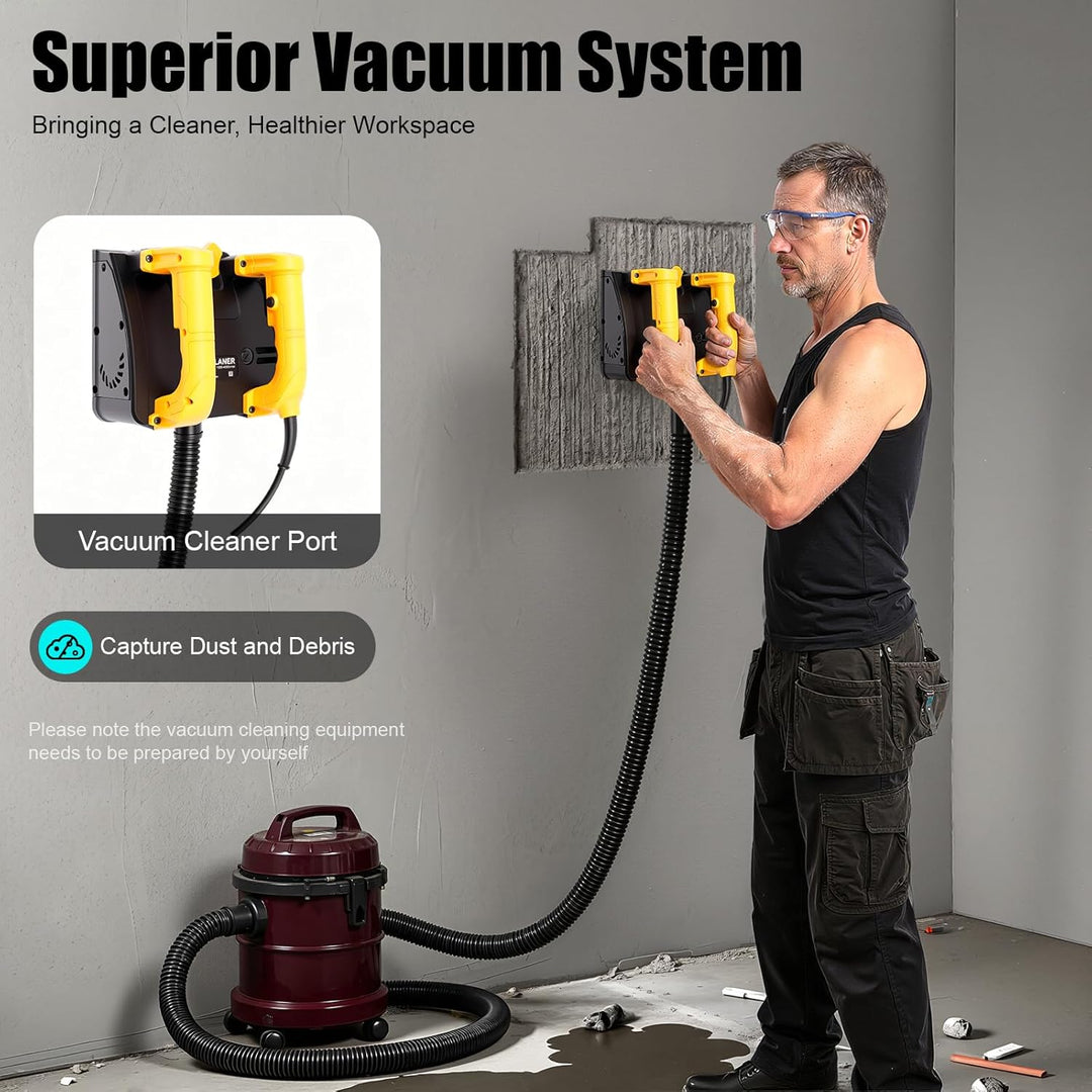 Betonfräse, Sanierungsfräse Elektrische, 220V│1200W│1000-4000r/min, Betonschleifer mit Vakuumsystem,