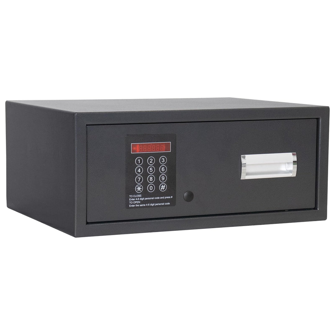 HomeDesign Schubladentresor HDS-9100 Elektronikschloss Anthrazit, mit mechanischer und elektronische