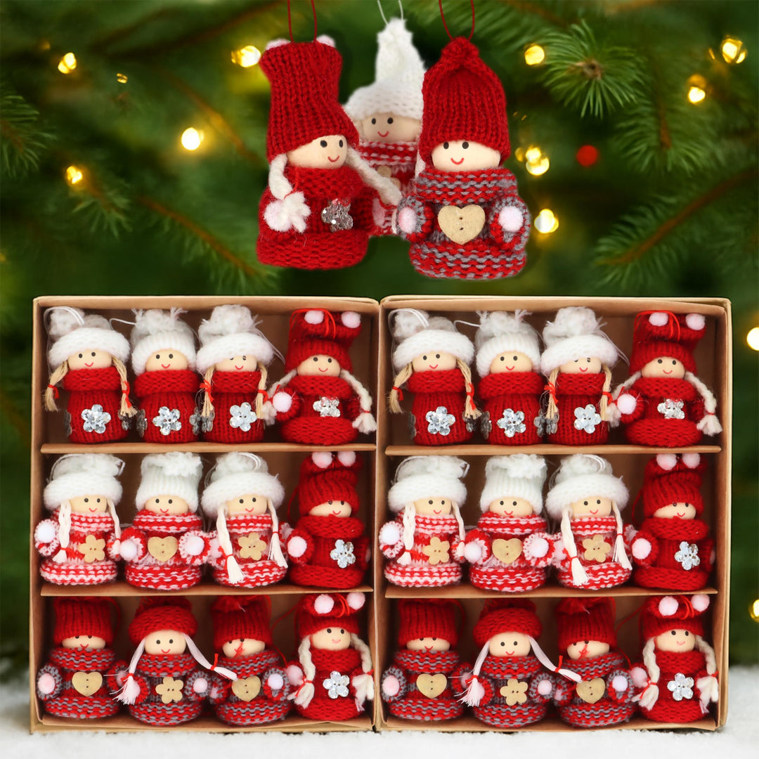 CREOLOGIC Mini-Wichtel Figur 7cm · Baumschmuck· Weihnachtsdekoration · Wintermütze · Deko · Wichtelg