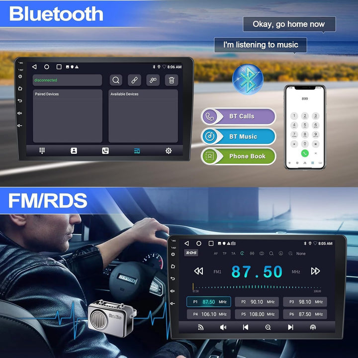 CAMECHO 2G+64G Android 15 Autoradio für KIA Picanto TA 2011-2016, 9 Zoll Touchscreen Carplay Autorad