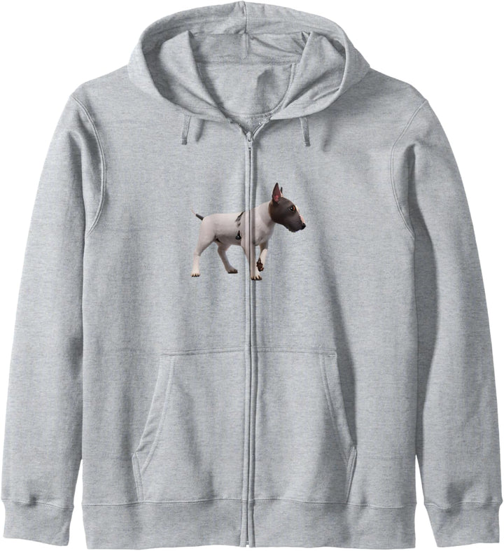 Niedlicher Miniatur-Bullterrier Kapuzenjacke